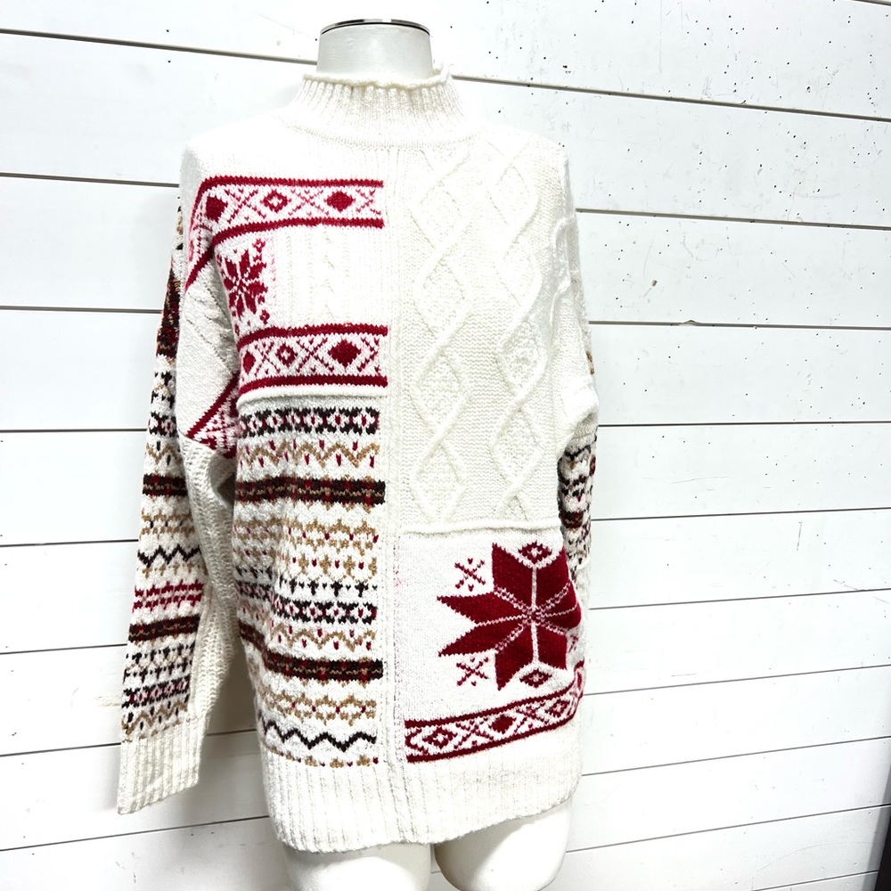 NWT American eagle sweater snowflake holiday medium
